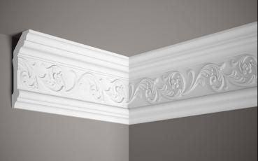 Decke 072 PU  15x6,4cm  feste Stuckleiste für Raumgestaltung